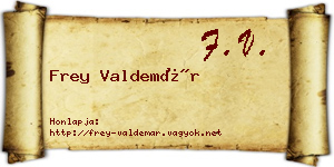 Frey Valdemár névjegykártya